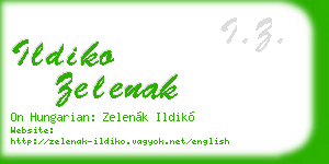 ildiko zelenak business card