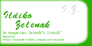 ildiko zelenak business card